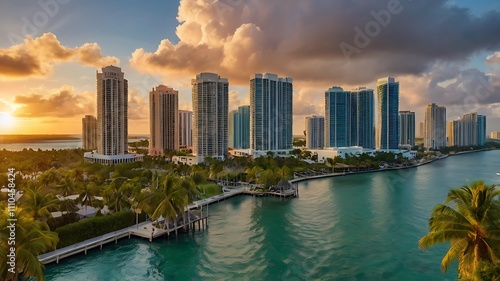 country skyline at sunset