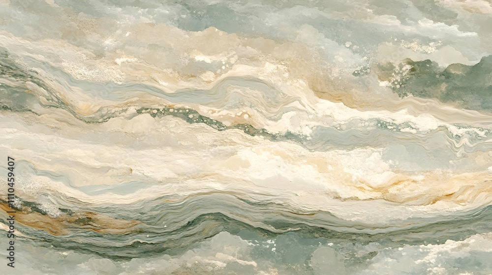 Abstract marble-like texture, beige, gray, and green flowing patterns. Abstract marble-like texture, beige, gray, and green flowing patterns.