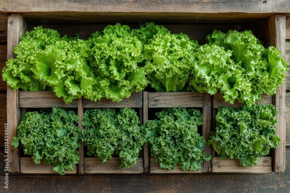 Fresh Leafy Greens Neatly Stacked at Farmer Market Fresh Leafy Greens Neatly Stacked at Farmer Market