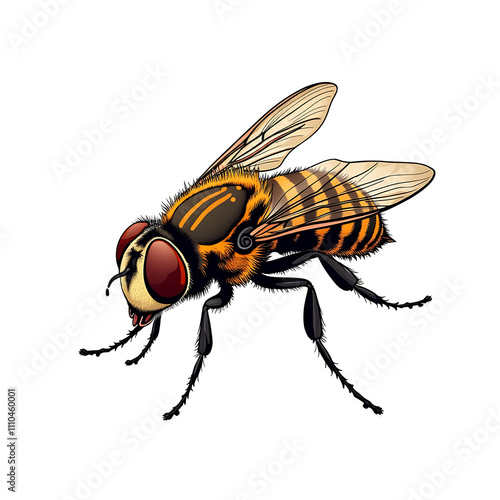 Hoverfly Isolated On Transparent Background