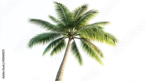 tree with green leaves isolated on white