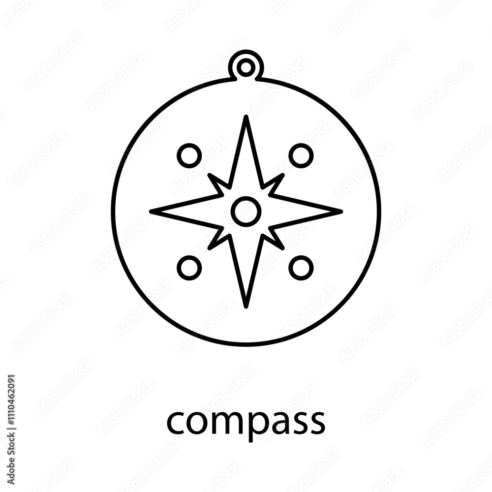 compass concept line icon. Simple element illustration. compass concept outline symbol design. compass concept line icon. Simple element illustration. compass concept outline symbol design.