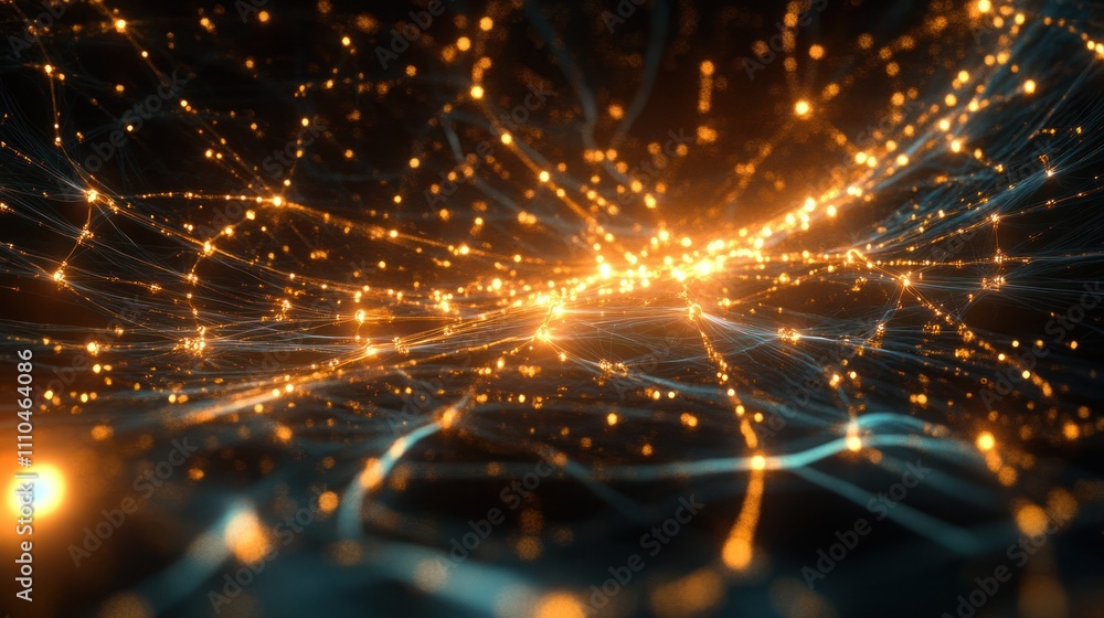 computing network, where qubits are represented as luminous nodes connected by glowing pathways. computing network, where qubits are represented as luminous nodes connected by glowing pathways.