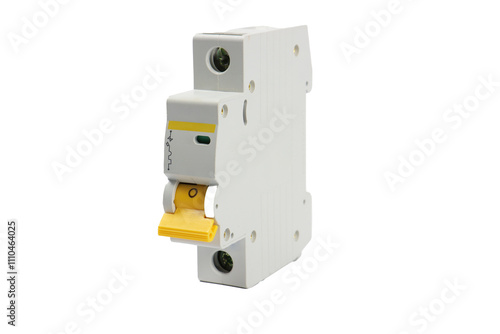 An electric current circuit breaker to protect electrical loads.Transparent background in png.