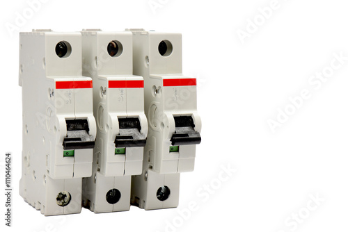 An electric current circuit breaker to protect electrical loads.Transparent background in png.