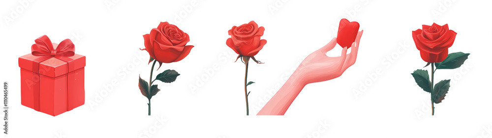 Obraz premium Valentines day on white background