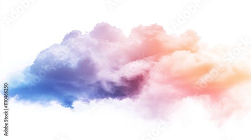 A soft, dreamy cloud formation in pastel colors. Shades of pink, purple, and blue blend beautifully. Perfect for calming, artistic designs. Generative AI