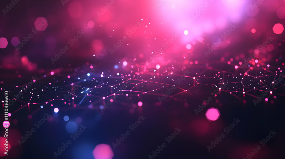 Fototapeta premium Abstract Pink and Blue Network Background Illustration