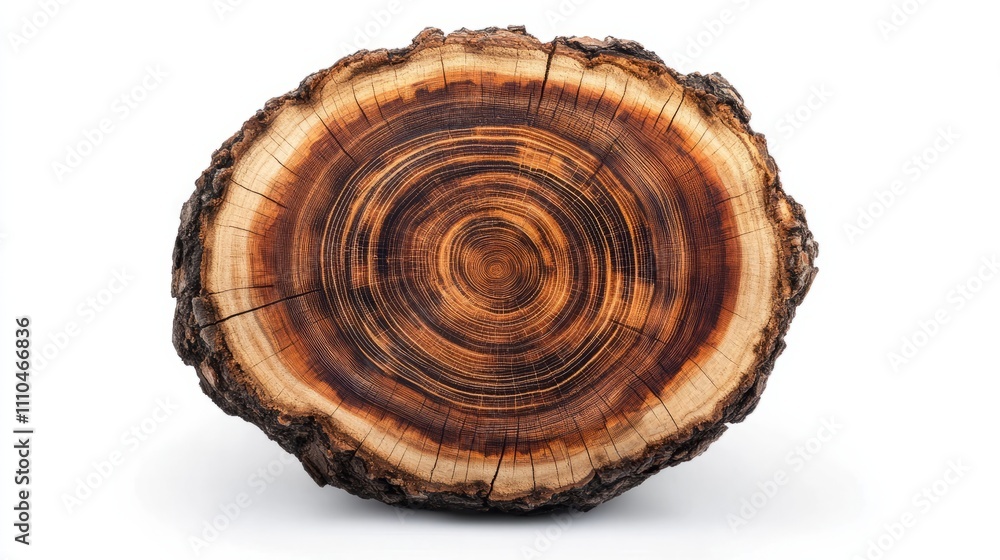 tree trunk isolated on white