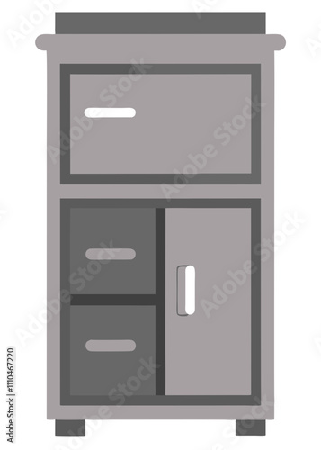 Modern Kitchen Cabinet Vector Art.