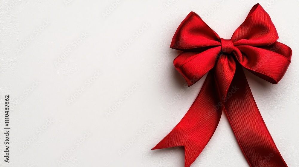 A photostock of a delicate red ribbon swirling gracefully, isolated on a clean white background, elegant and festive. High Quality A photostock of a delicate red ribbon swirling gracefully, isolated on a clean white background, elegant and festive. High Quality