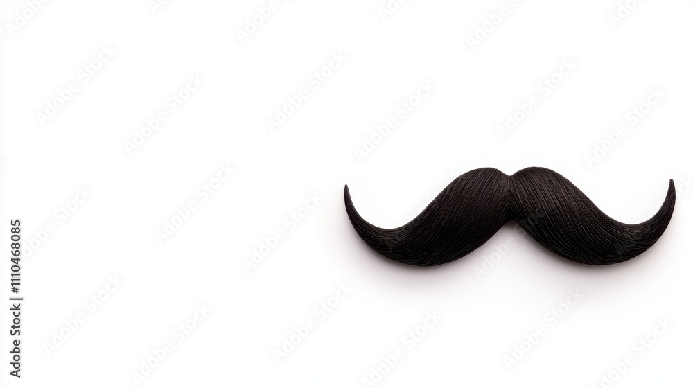 Black Mustache Isolated on White Background for Creative Projects Black Mustache Isolated on White Background for Creative Projects