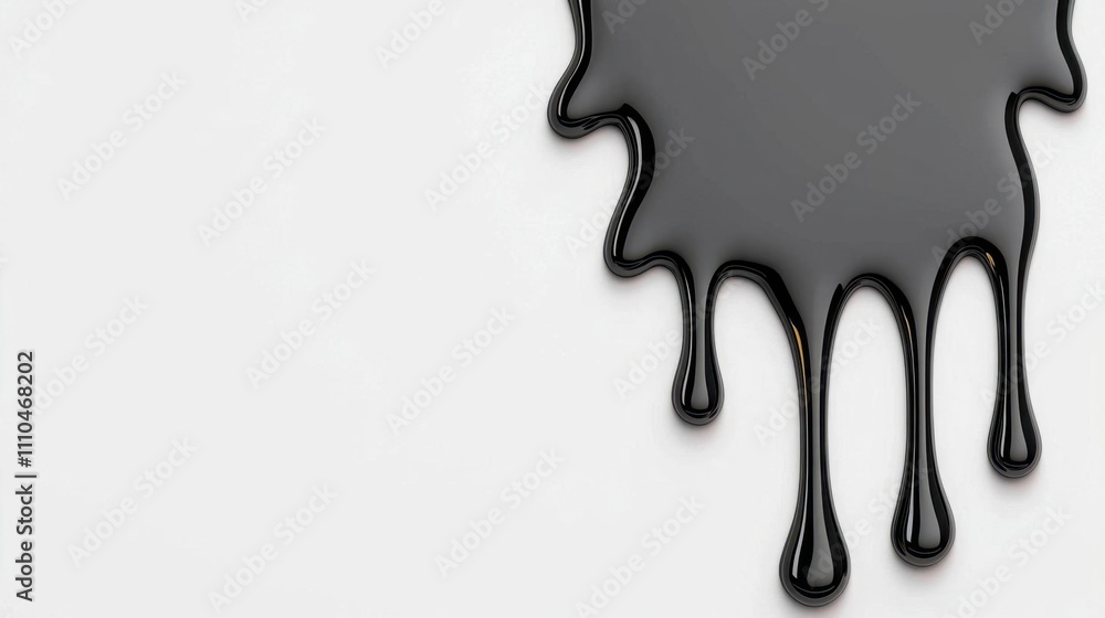 A photostock of a dynamic splash of black paint dripping on a clean white background, bold and artistic. High Quality A photostock of a dynamic splash of black paint dripping on a clean white background, bold and artistic. High Quality