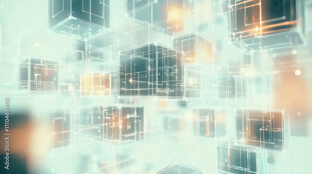 Obraz premium computing, featuring swirling patterns of data and light beams emanating from a central