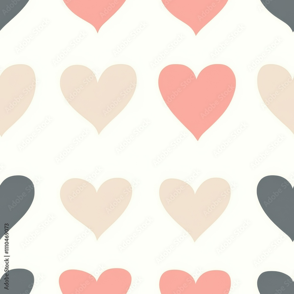 Soft Pastel Heart Pattern for Modern Design Soft Pastel Heart Pattern for Modern Design