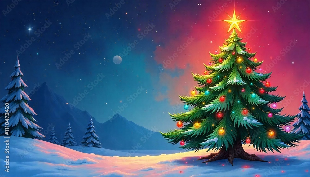 Holiday Hilarity A Cartoon Christmas Tree Full of Cheer Generated by AI Holiday Hilarity A Cartoon Christmas Tree Full of Cheer Generated by AI