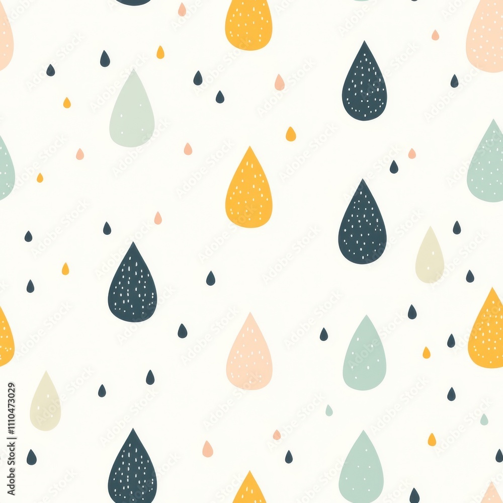 Soft Pastel Raindrop Pattern with Subtle Texture Soft Pastel Raindrop Pattern with Subtle Texture