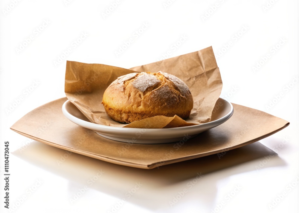 Elegant Brown Bakery Paper Piece Isolated on White Background for Food Advertisement Design, Perfect for Showcasing Culinary Creations with Empty Space for Creative Display Elegant Brown Bakery Paper Piece Isolated on White Background for Food Advertisement Design, Perfect for Showcasing Culinary Creations with Empty Space for Creative Display