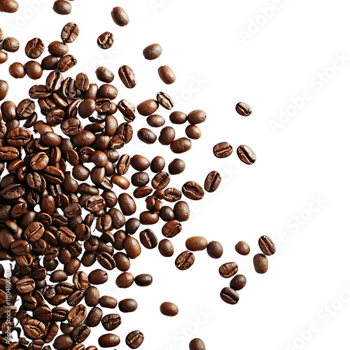 High-Quality Roasted Coffee Beans Freshly Sourced and Delicious, Isolated on a Transparent Background