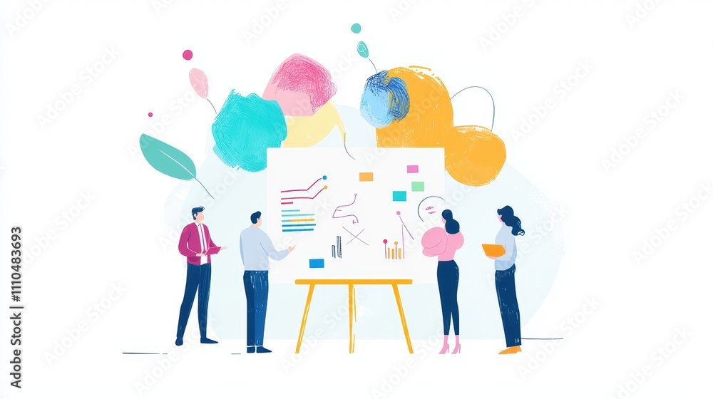 Diverse Group of Professionals Engaging in a Collaborative Meeting with Charts and Graphics Diverse Group of Professionals Engaging in a Collaborative Meeting with Charts and Graphics
