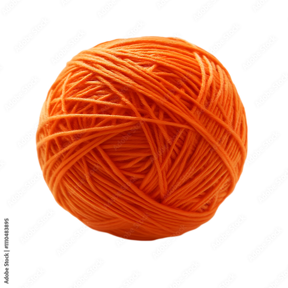 Orange Knitting Ball isolated on white background Orange Knitting Ball isolated on white background