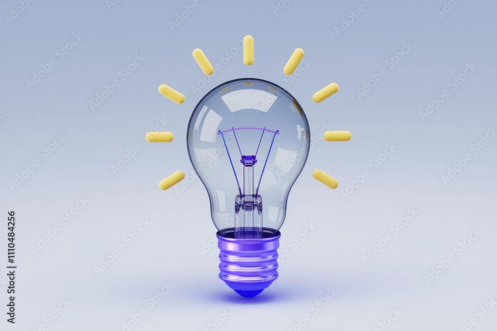 Innovative idea symbolized by glowing light bulb. Innovative idea symbolized by glowing light bulb.