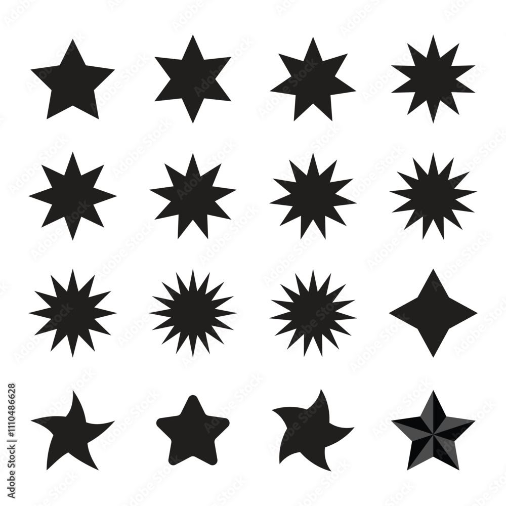 Star icon design set Star icon design set