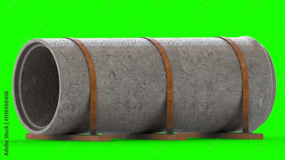 concrete pipe with green background concrete pipe with green background