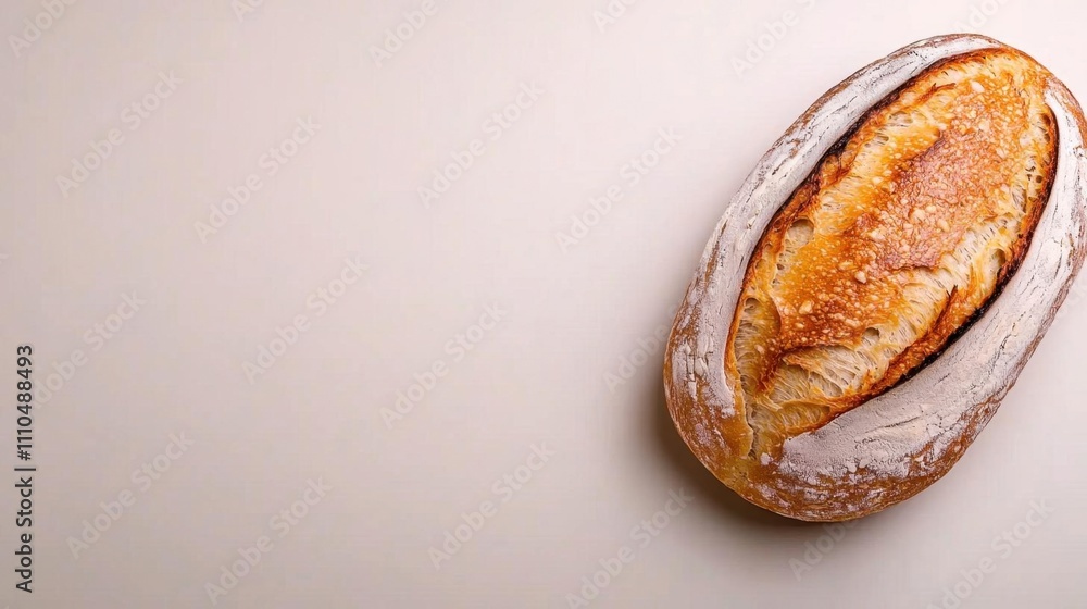 custom made wallpaper toronto digitalA photostock of a perfectly baked loaf of bread with a rustic golden crust, isolated on a clean white background for bakery or food designs. High Quality