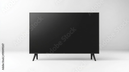 TV with modern technology on white background