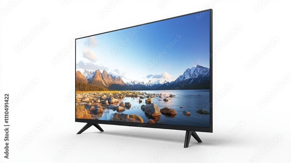 Fototapeta premium Clean background with new generation TV