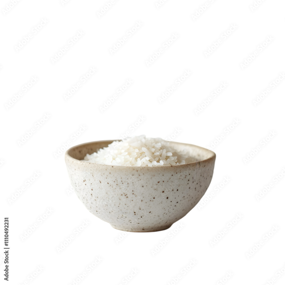 Bowl of Freshly Cooked White Rice isolated on white background Bowl of Freshly Cooked White Rice isolated on white background