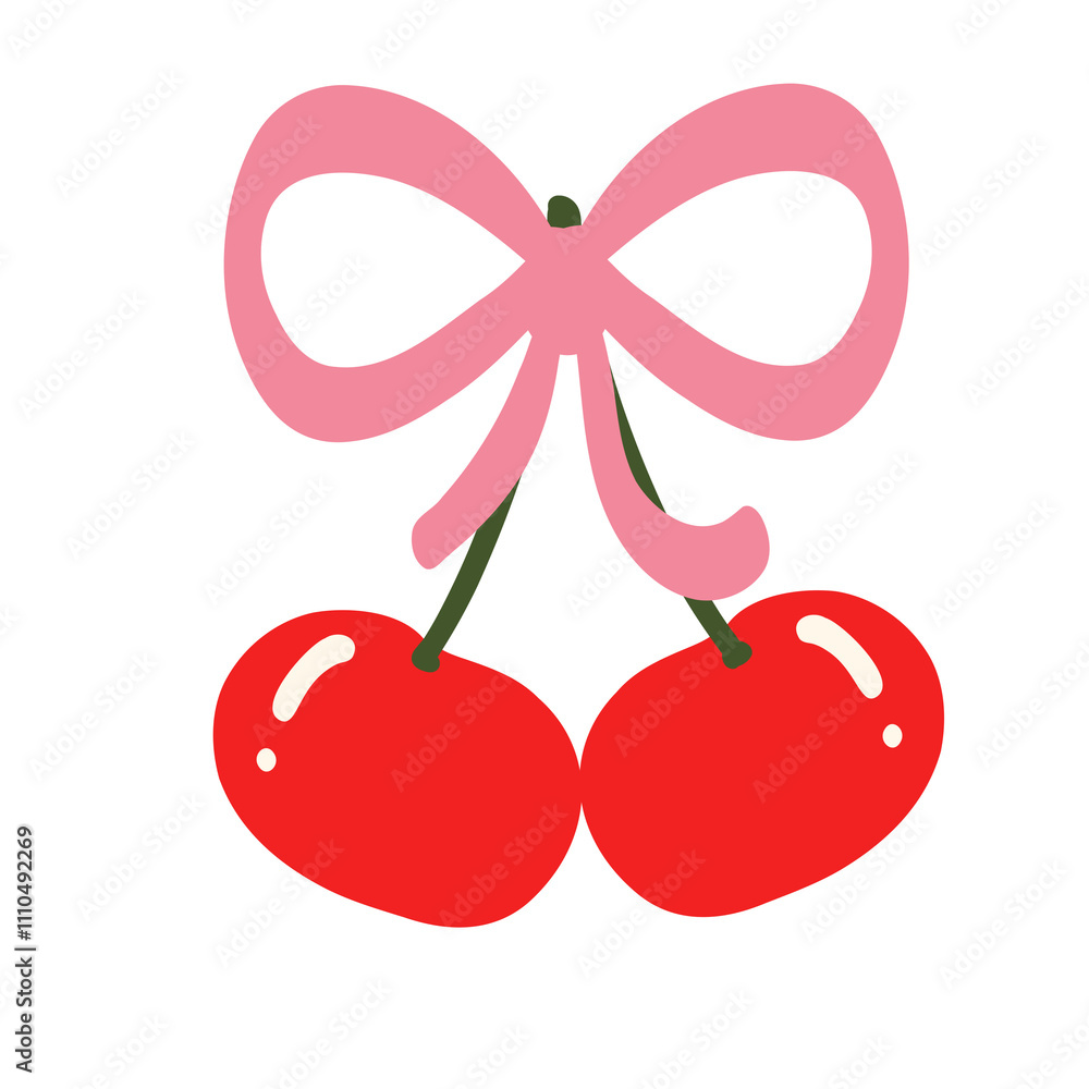 Fototapeta premium Bow with cherry