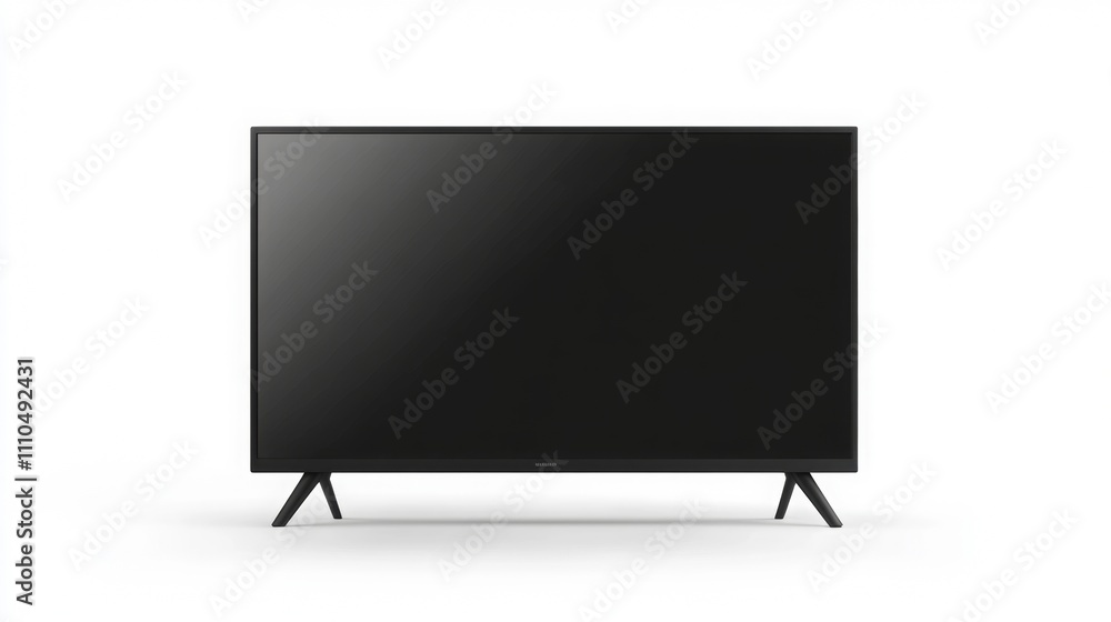 Mockup: White background with minimalist TV Mockup: White background with minimalist TV