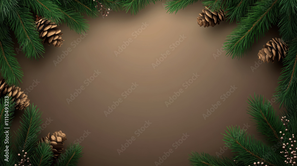 Rustic christmas wreath frame for text vector illustration Rustic christmas wreath frame for text vector illustration