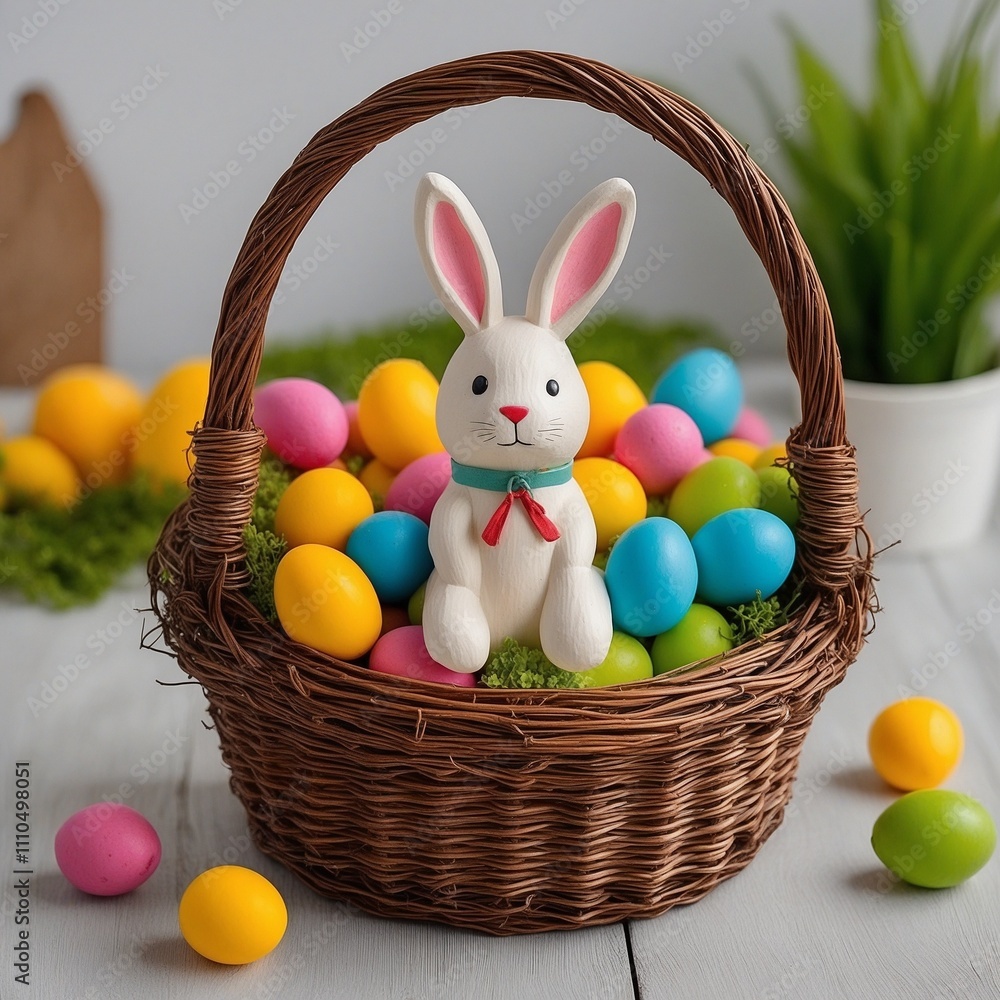 Osterhase und Ostereier. Generative AI Technologie Osterhase und Ostereier. Generative AI Technologie