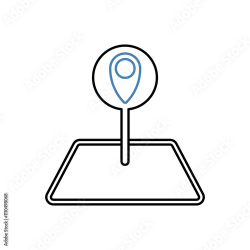 position concept line icon. Simple element illustration. 
position concept outline symbol design.