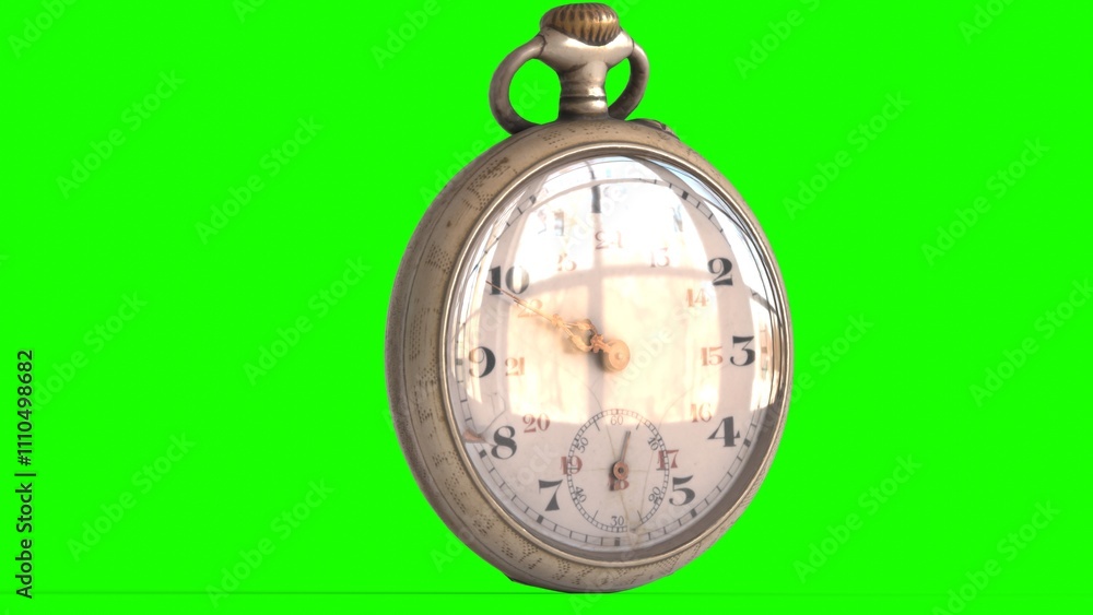 pocket watch with green background pocket watch with green background