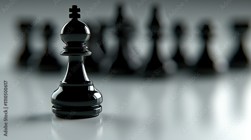 symbolic scene of chess pieces where king dismisses pawns, creating dramatic and strategic atmosphere. focus is on black king, standing prominently in foreground symbolic scene of chess pieces where king dismisses pawns, creating dramatic and strategic atmosphere. focus is on black king, standing prominently in foreground