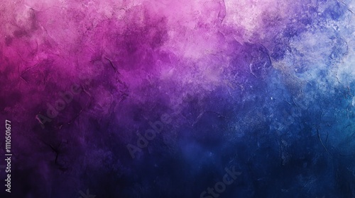 Grainy, abstract background with a blurred gradient mesh in blue and purple tones