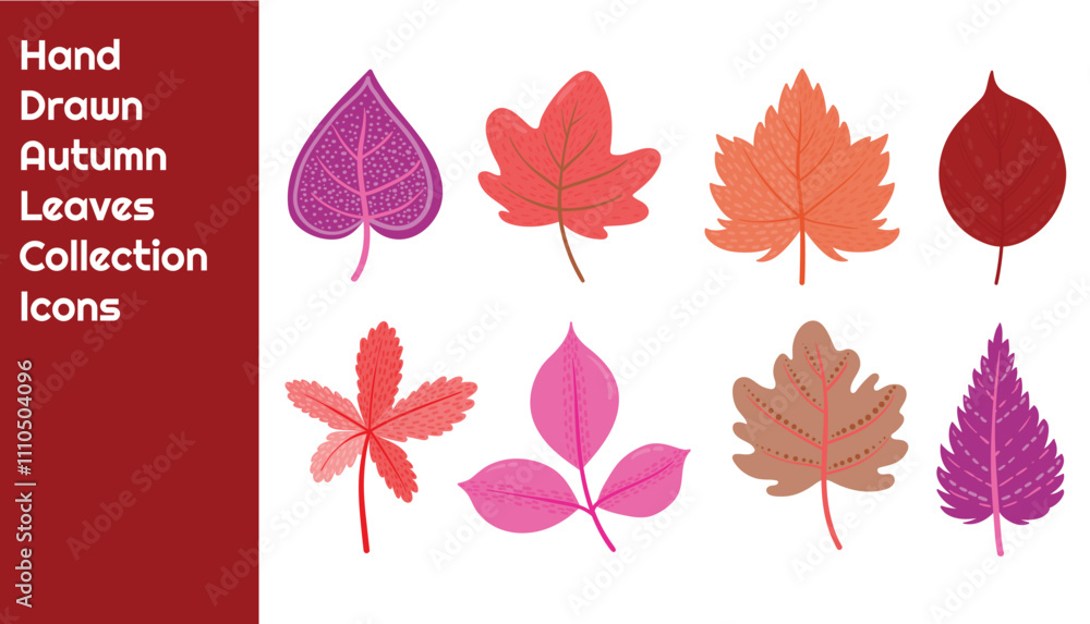 Hand drawn Autumn Leaves vector collection set Hand drawn Autumn Leaves vector collection set