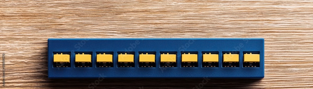 basic network concept. A detailed shot of a switch configuration panel enabling basic communication within a LAN basic network concept. A detailed shot of a switch configuration panel enabling basic communication within a LAN