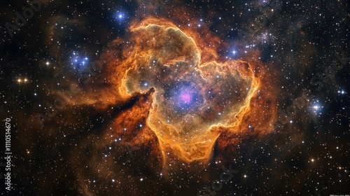 Wallpaper Mural A mesmerizing space nebula with vibrant colors swirling across the cosmos, with stars and distant galaxies visible in the backdrop, evoking the mysteries of space exploration Torontodigital.ca