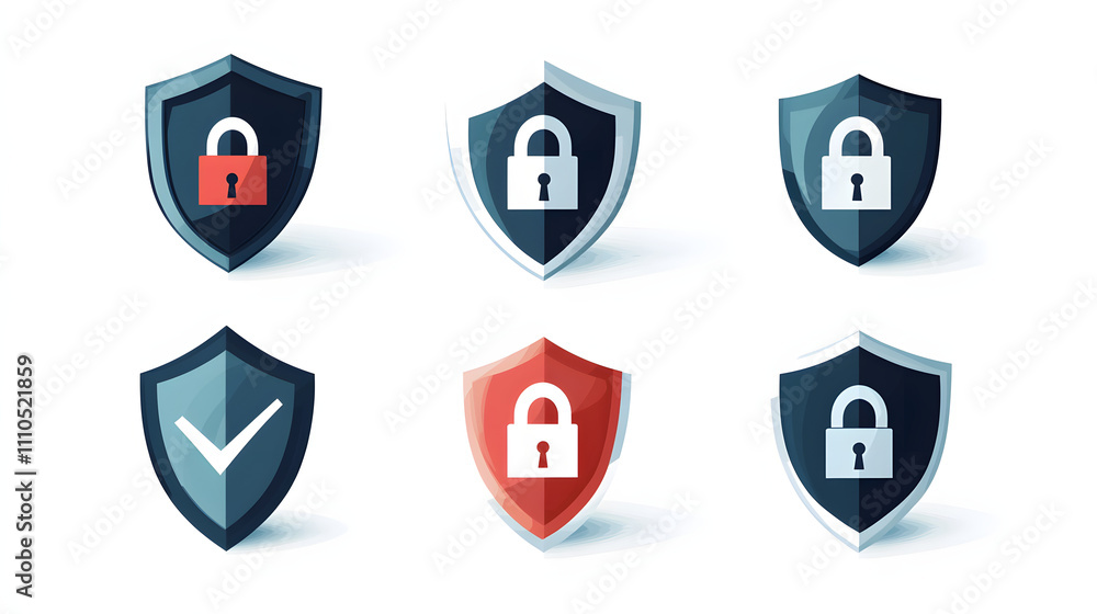 Security shield sign vector illustration, Lock security icon, Set of security shield icons, securityshields symbols with check mark and padlock, Shield security icon, Safety, protection sign Security shield sign vector illustration, Lock security icon, Set of security shield icons, securityshields symbols with check mark and padlock, Shield security icon, Safety, protection sign
