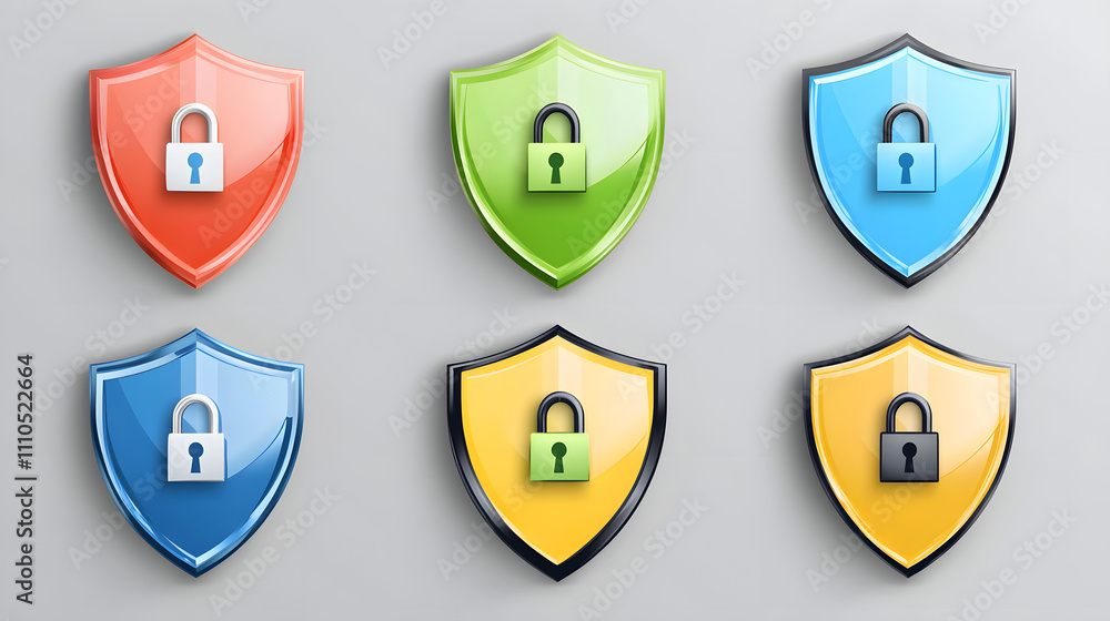 Security shield sign vector illustration, Lock security icon, Set of security shield icons, securityshields symbols with check mark and padlock, Shield security icon, Safety, protection sign Security shield sign vector illustration, Lock security icon, Set of security shield icons, securityshields symbols with check mark and padlock, Shield security icon, Safety, protection sign