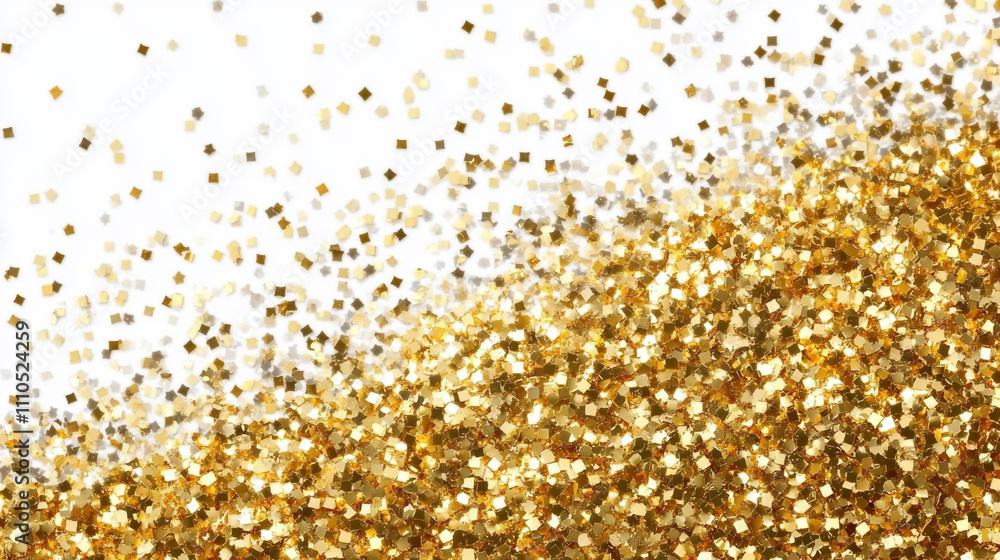 Background with gold glitter on white background for your desig, golden plate texture background. Background with gold glitter on white background for your desig, golden plate texture background.