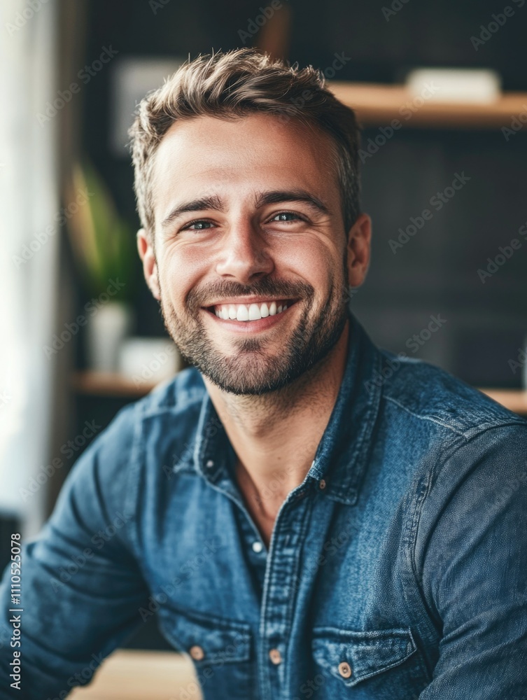 Happy Man Smiling at Camera Happy Man Smiling at Camera