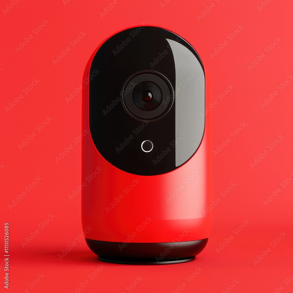 Modern Red Camera Design on Vibrant Red Background Perfect for Tech and Photography Projects Showcasing Cutting-Edge Aesthetics and Innovation Modern Red Camera Design on Vibrant Red Background Perfect for Tech and Photography Projects Showcasing Cutting-Edge Aesthetics and Innovation