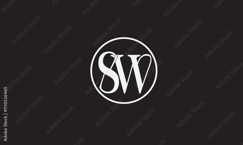 SW, WS, S, W Abstract Letters Logo Monogram SW, WS, S, W Abstract Letters Logo Monogram