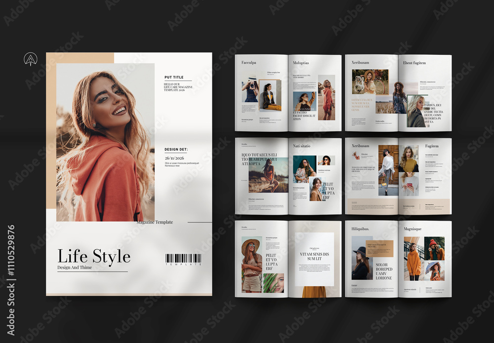 Life Style Magazine Examples Life Style Magazine Template Stock Template | Adobe Stock